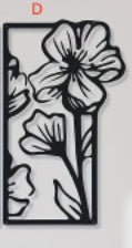 4 Pieces Wall Decoration Metal Flower Minimalist