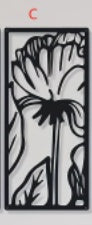 4 Pieces Wall Decoration Metal Flower Minimalist