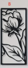 4 Pieces Wall Decoration Metal Flower Minimalist